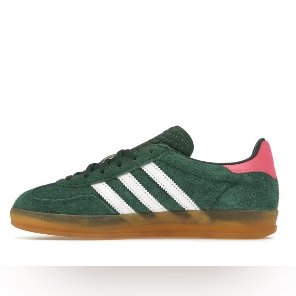 Like New Adidas Gazelle Indoor Collegiate Green Lucid Pink Women’s Sneakers